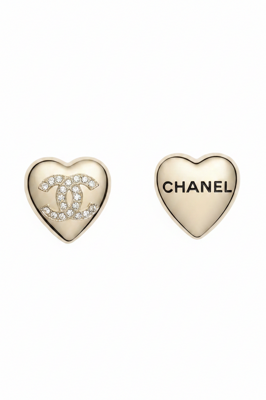 Aretes CC corazón dorado-5068