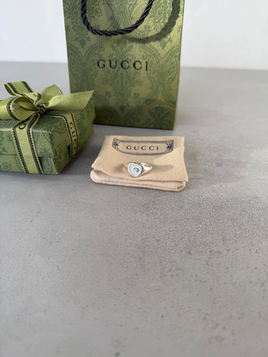 Anillo GG corazón turquesa