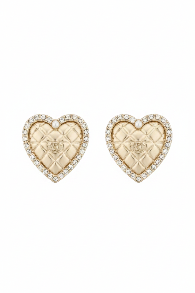 Aretes CC corazón dorado -5067