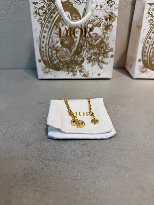 Collar CD logo diamantes