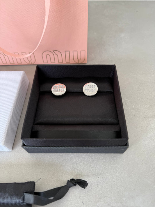 Aretes MM plateados - 5459