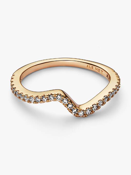 Anillo pandora dorado con zirconias -5254