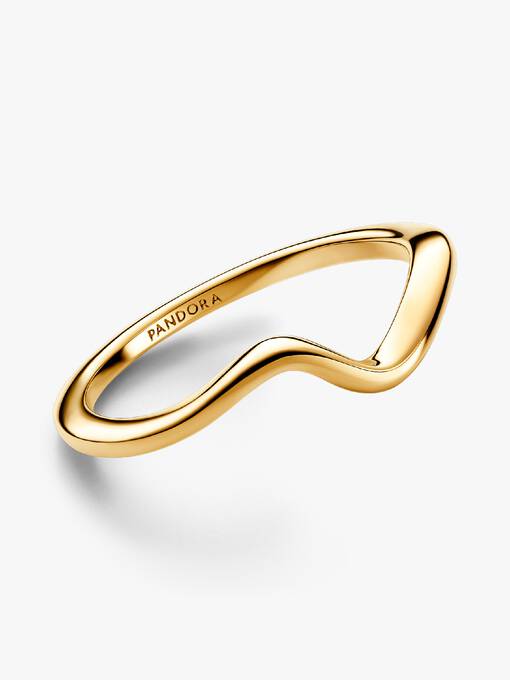 Anillo PAND dorado wave -5257