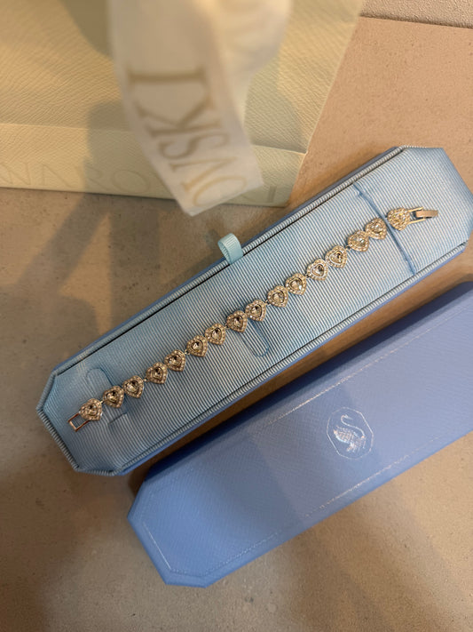 Pulsera SW diamantes corazones -5327