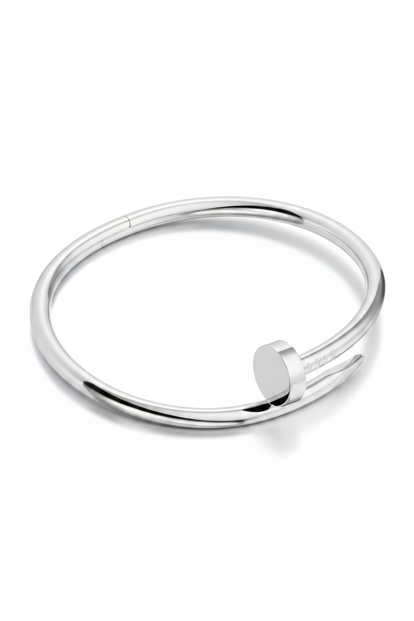 Pulsera CRT- JC plateada con cierre -5156