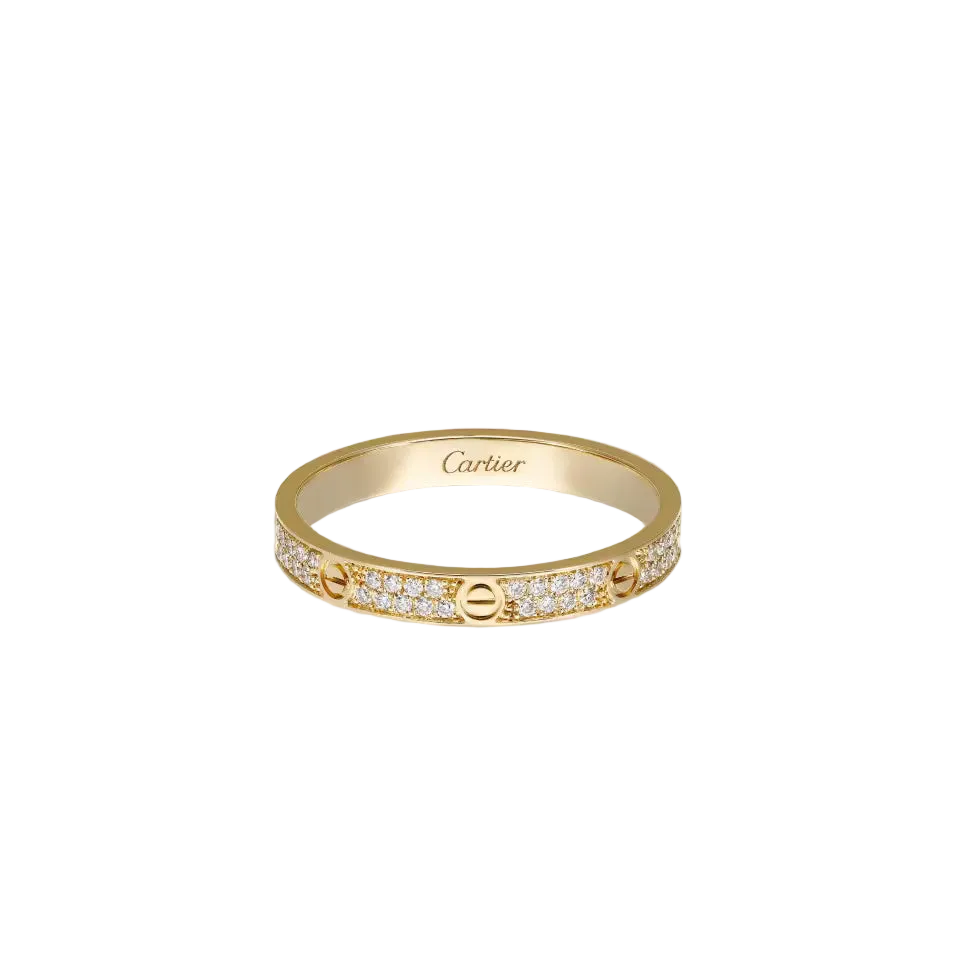 Anillo CRT LOVE RING- Delgado- Gold Zirconias -5140