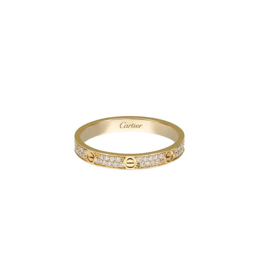 Anillo CRT LOVE RING- Delgado- Gold Zirconias -5140
