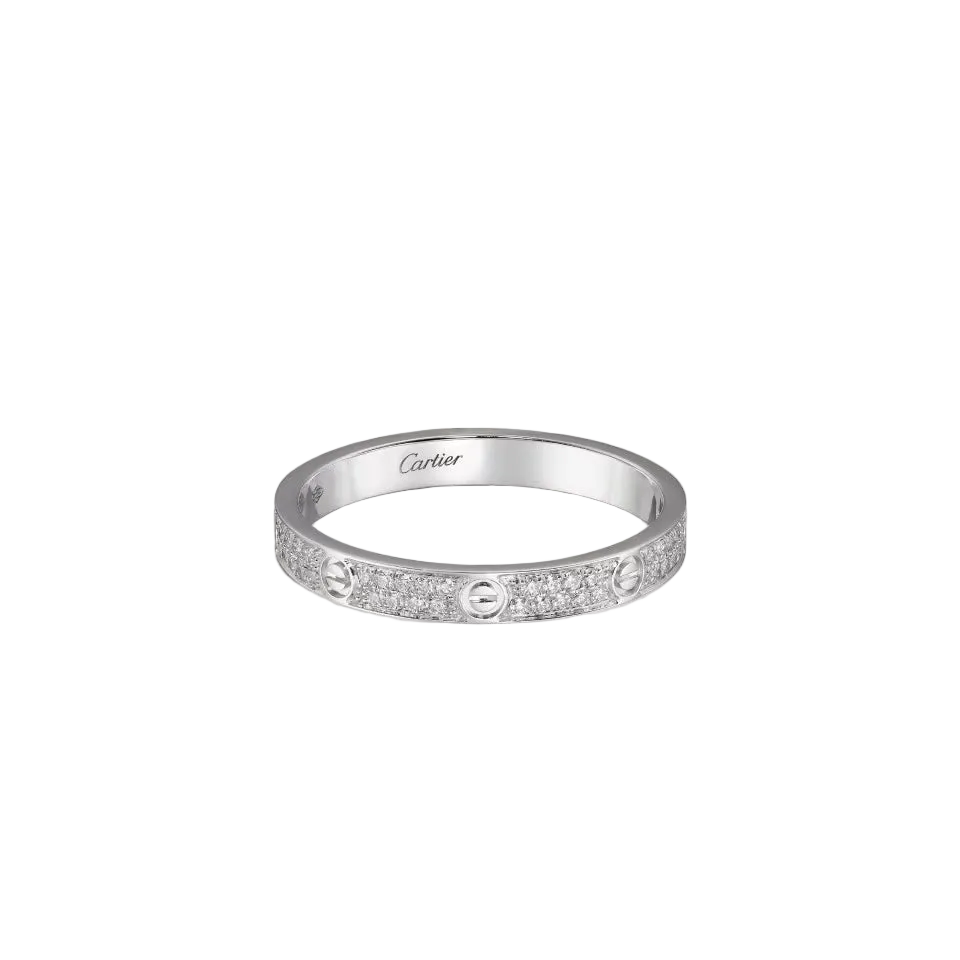 Anillo CRT LOVE RING - Delgado- Silver Zirconias -5138