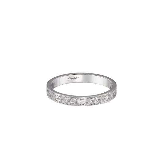 Anillo CRT LOVE RING - Delgado- Silver Zirconias -5138