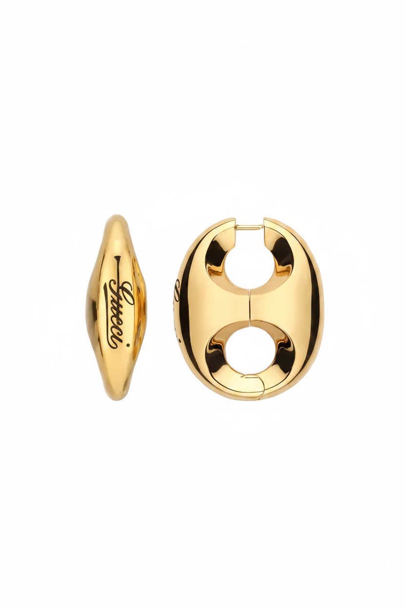 Aretes GG dorados Círculos - 5576