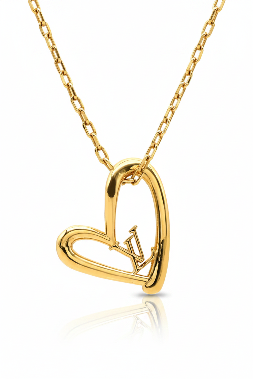 Collar LV Corazón – Elegancia Romántica -5201