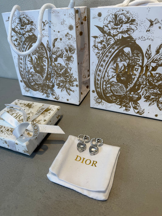 Aretes CD gema corazon