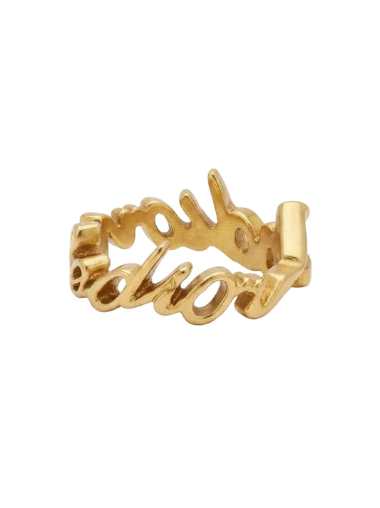 Anillo CD Dorado – Estilo Ícono -5001