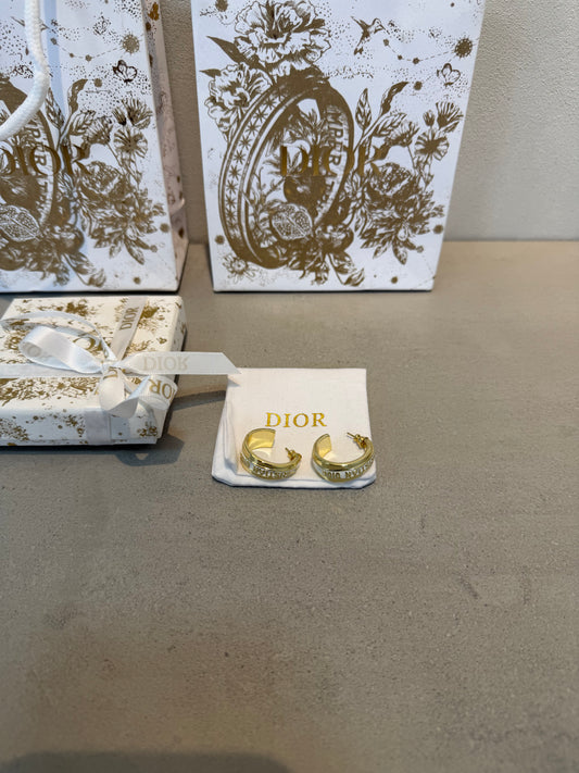 Aretes CD Argolla blanca