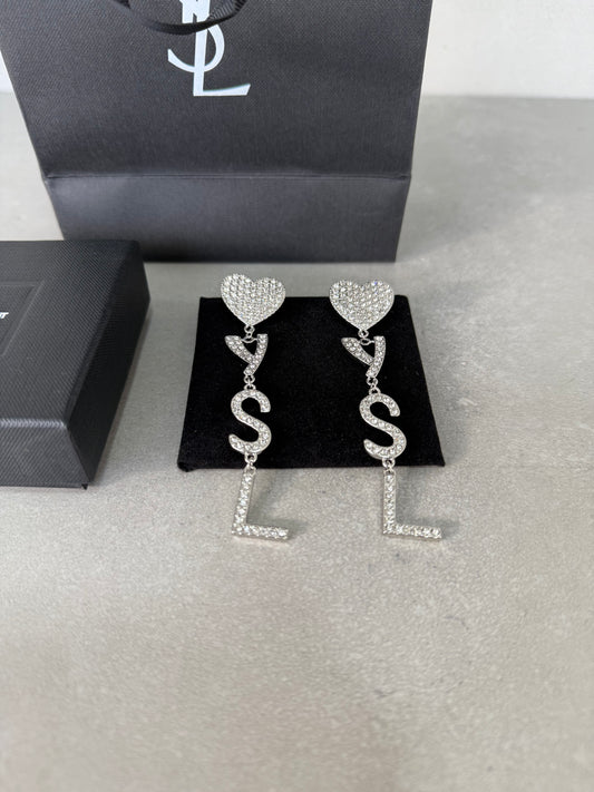 Aretes YSL logo grande