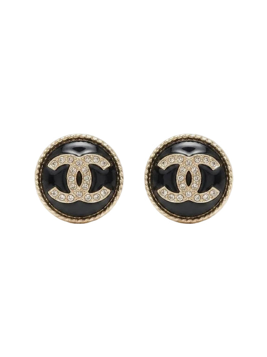 Aretes CC círculo ónix -5063