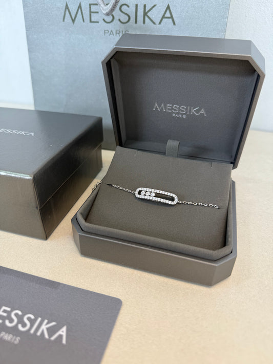 Pulsera Messika plateada con diamantes