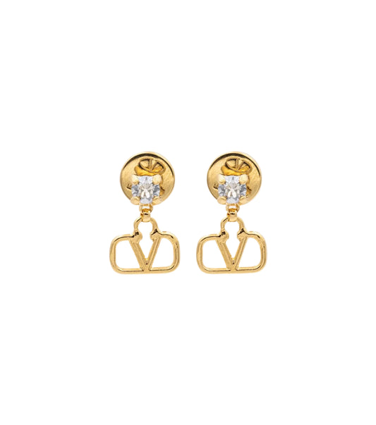 Aretes VLNTINO dorados con detalle brillante pequeños -5364