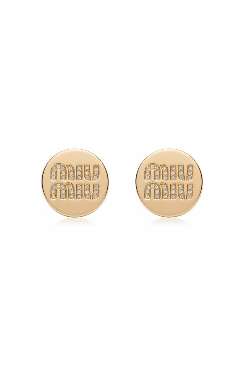 Aretes MM dorados -5307