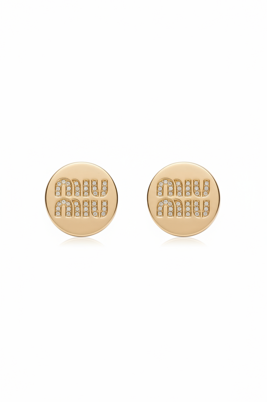 Aretes MM dorados -5307