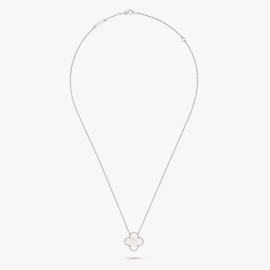 Collar VCA blanco-plateado -5249