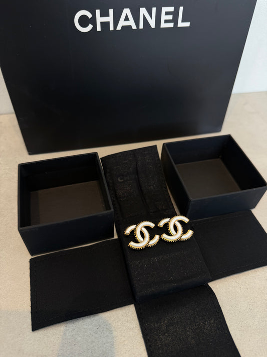Aretes CC blanco - 5477