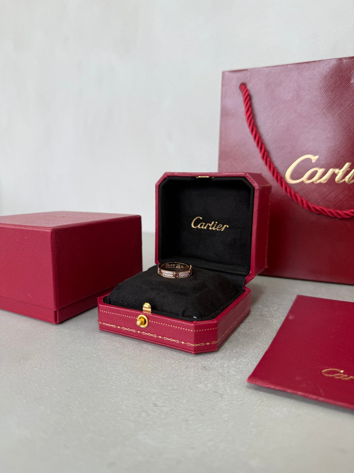 Anillo CRT LOVE RING- Delgado- Rose zirconias