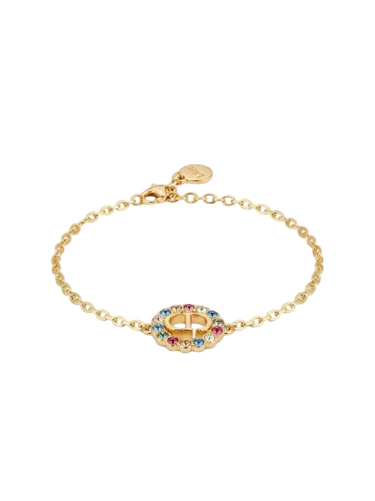 Pulsera CD dorada -5047