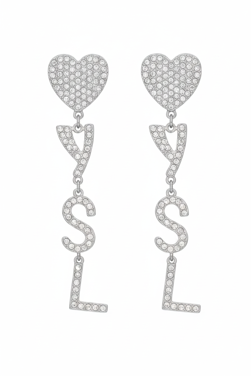 Aretes YSL logo grande -5329