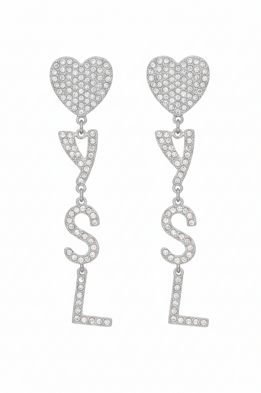 Aretes YSL logo grande -5329