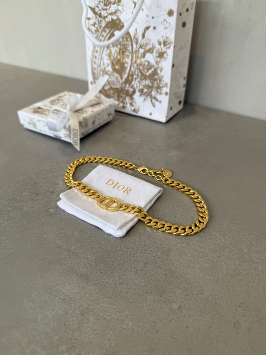 Collar CD cubana dorada