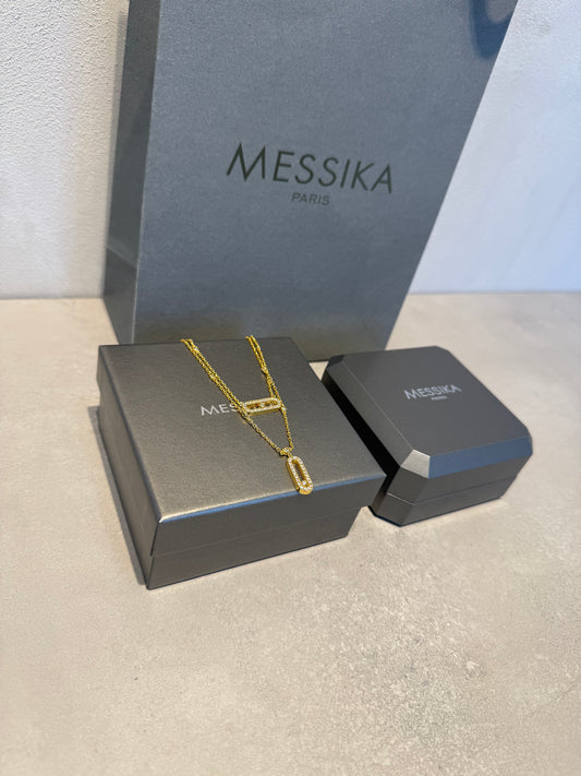 Collar Messika doble zirconias gold- 5393