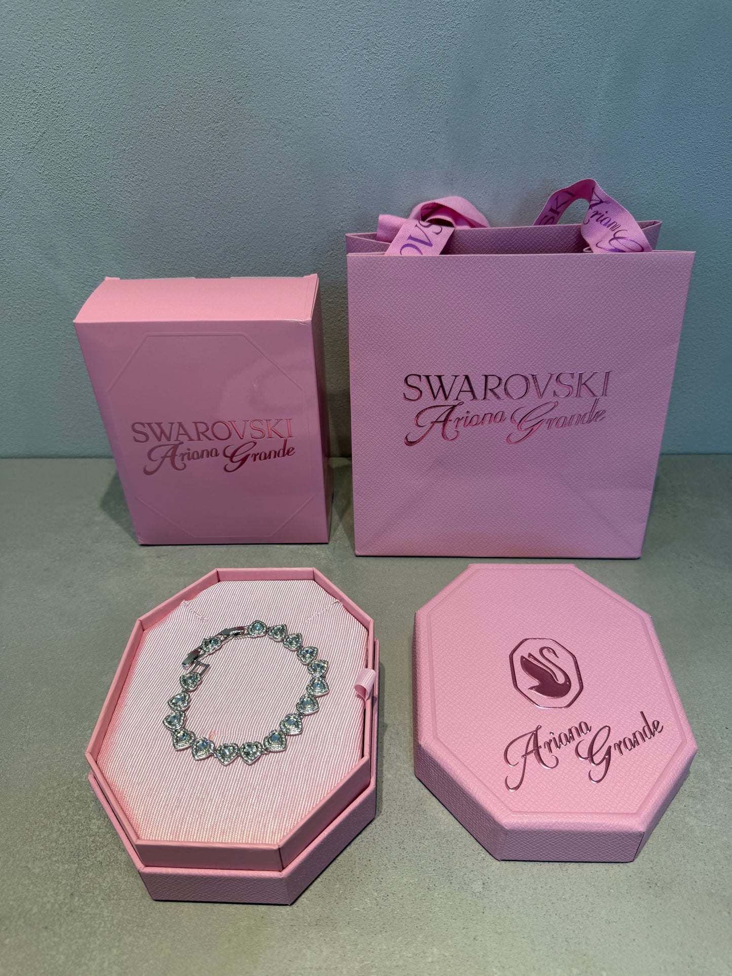 Pulsera SW diamantes corazones -5327