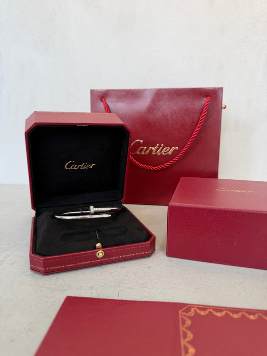 Pulsera CRT JC- plateada gruesa -5155