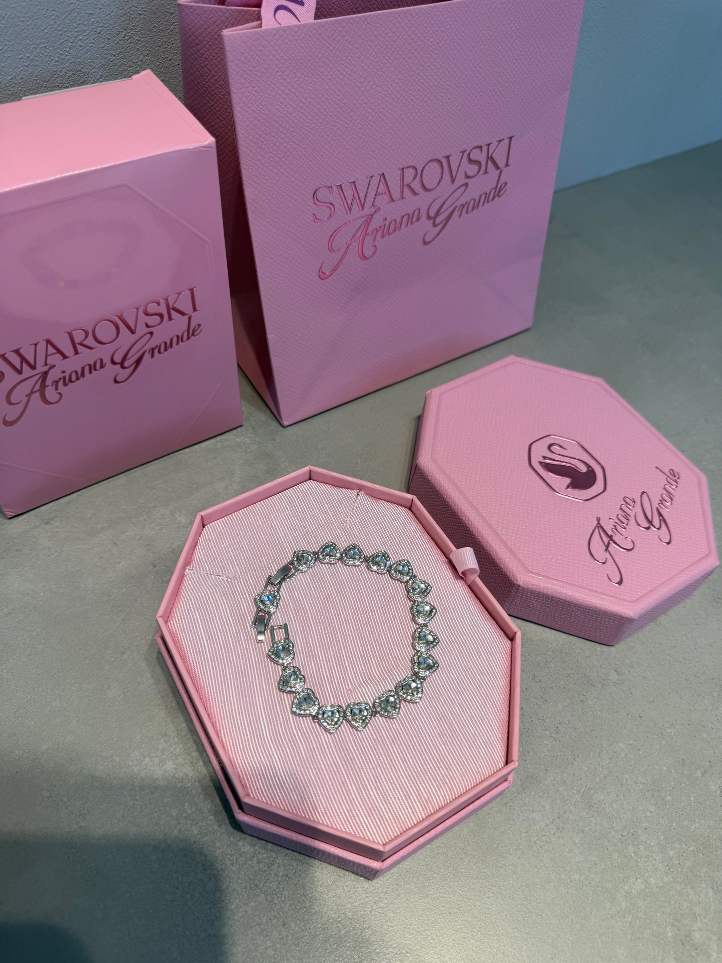 Pulsera SW diamantes corazones -5327