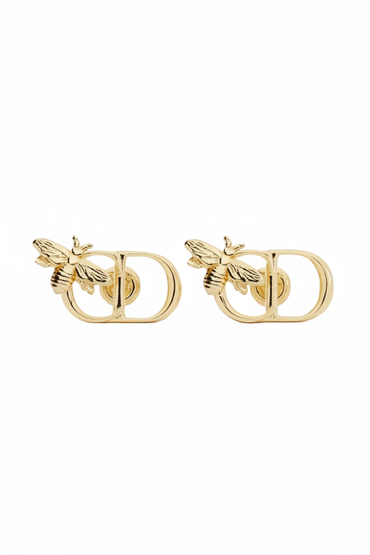 Aretes CD dorados abeja  5651