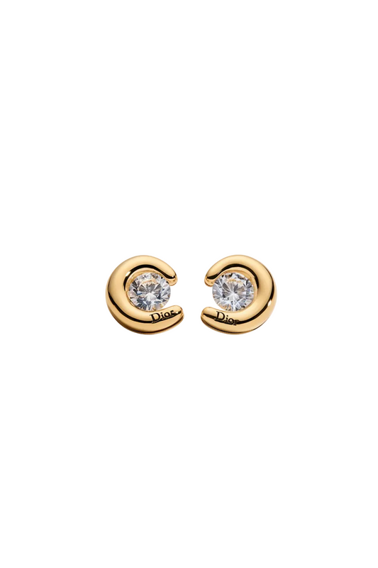 Aretes CD dorados con diamantes 5654