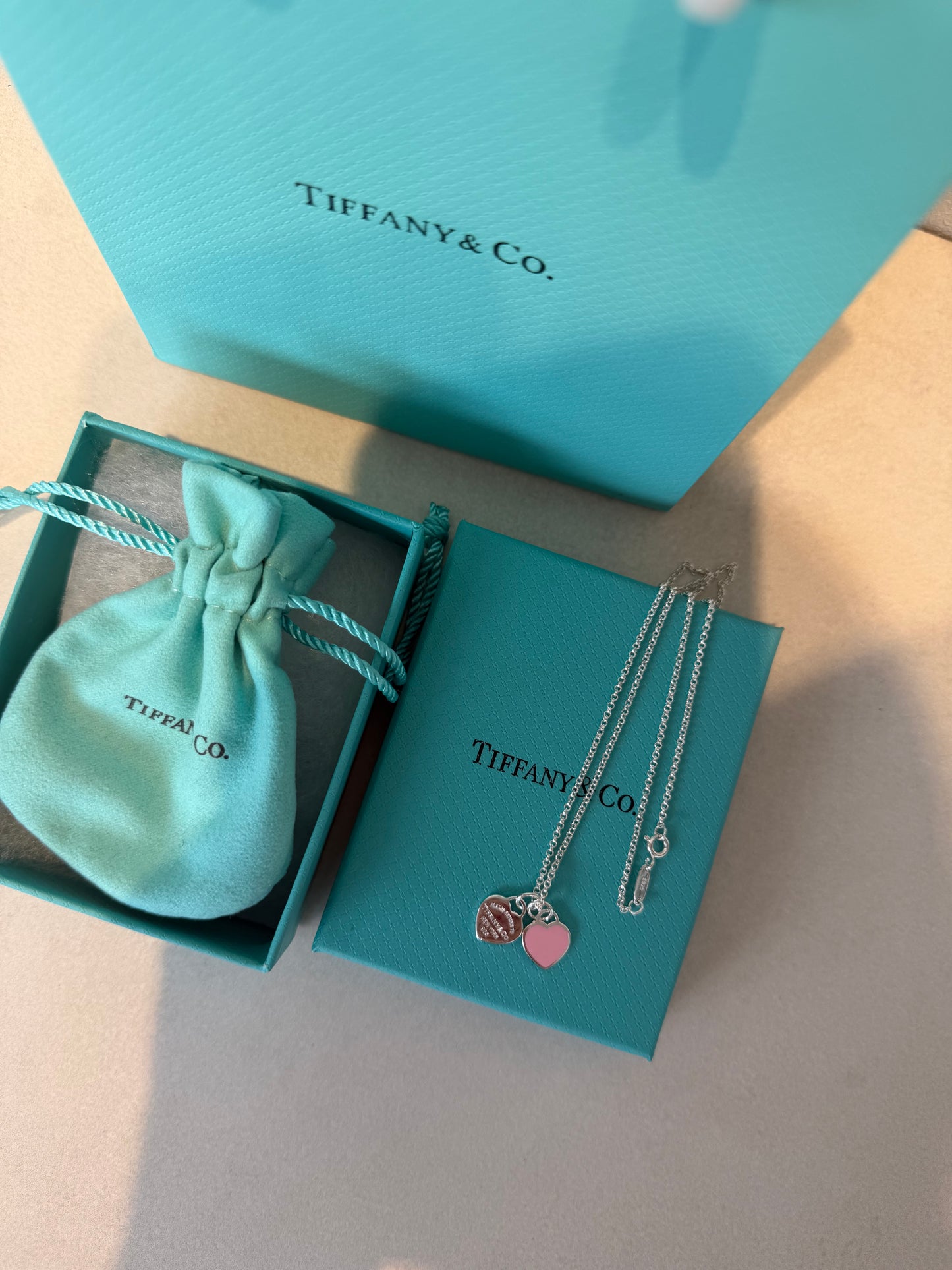 Collar TIF Corazón rosa