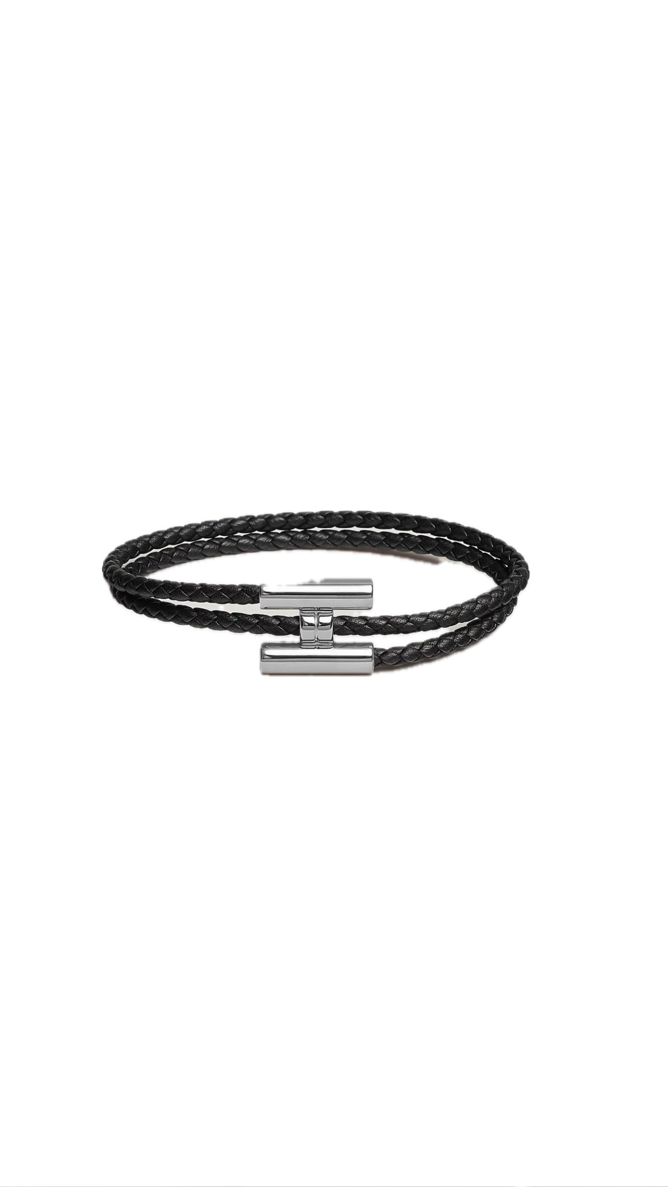 Pulsera HER negra y plata -5267