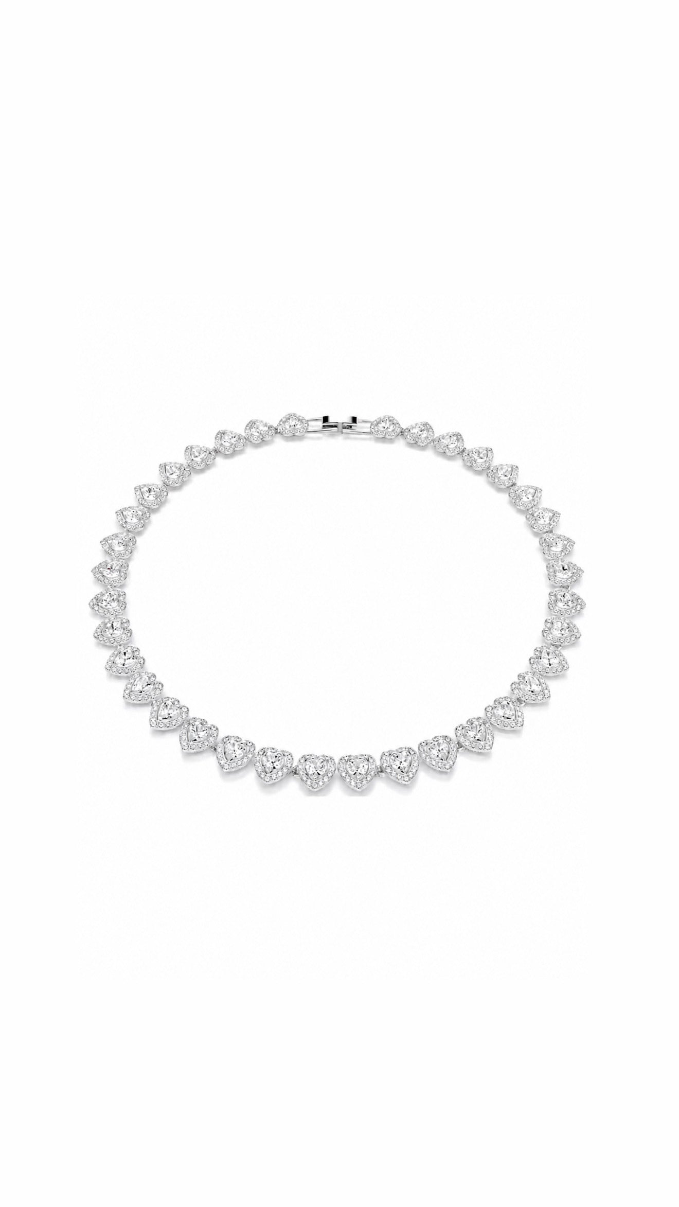 Collar SW plateado corazones -5322
