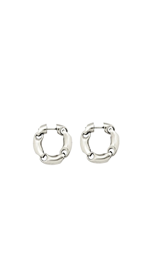 Aretes BLENCIG circulares plateados -5273