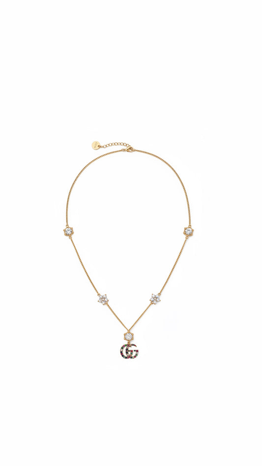 Collar GG flores colores - 5578