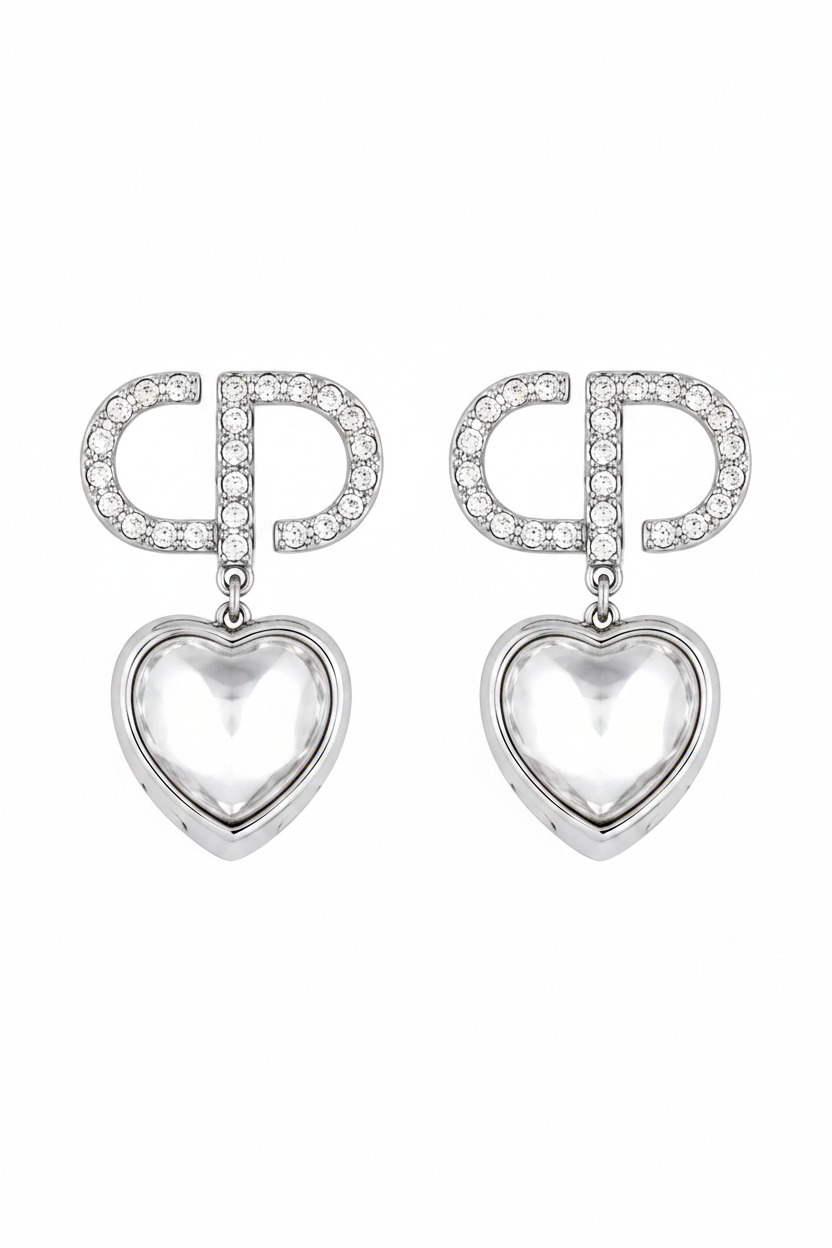 Aretes CD Gema Corazón – Brillo Romántico -5012
