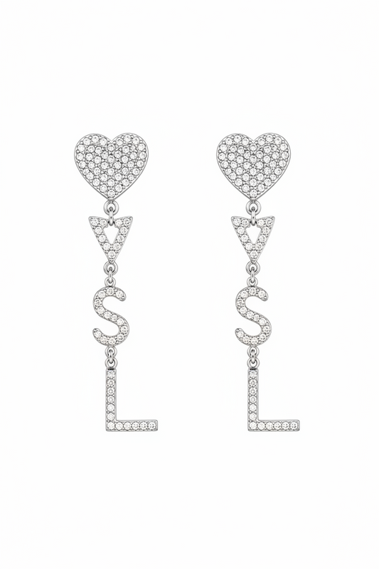 Aretes YSL logo pequeño -5411