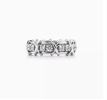 Anillo TIF zirconias plata -5182