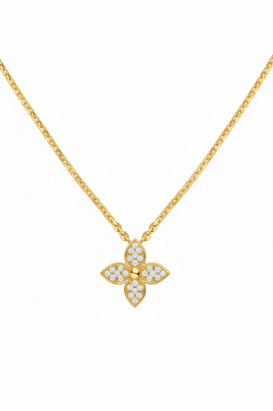 Collar LV Logo Dorado – Estilo Icónico y Femenino -5204